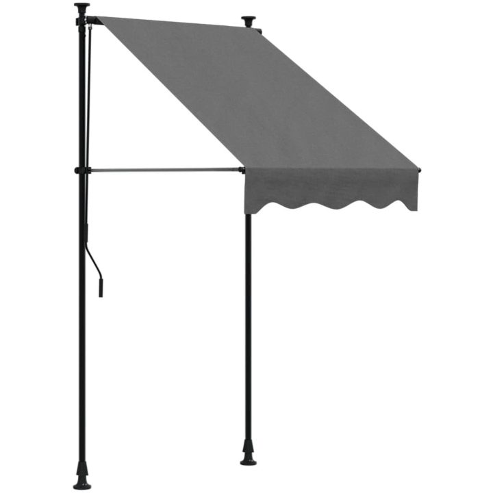 Infällbar markis antracit tyg och stål vidaXL 100 x 150 cm – bild 2