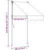 Infällbar markis antracit tyg och stål vidaXL 100 x 150 cm – miniatyr 11
