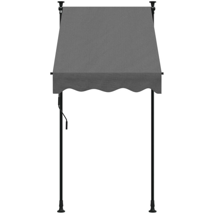 Infällbar markis antracit tyg och stål vidaXL 100 x 150 cm – bild 3