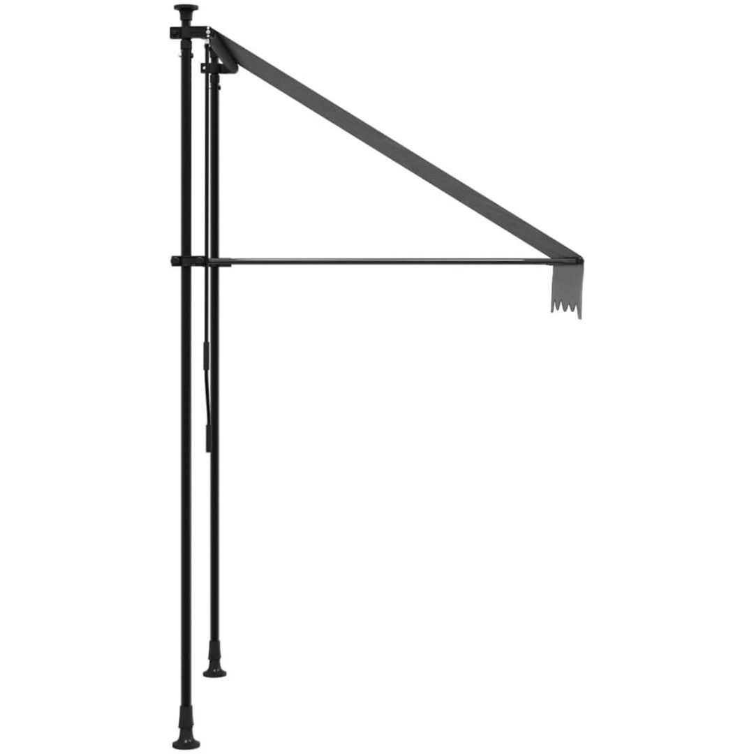 Infällbar markis antracit tyg och stål vidaXL 100 x 150 cm – bild 4