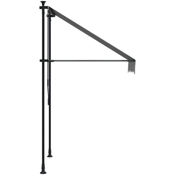 Infällbar markis antracit tyg och stål vidaXL 100 x 150 cm – bild 4