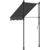 Infällbar markis antracit tyg och stål vidaXL 100 x 150 cm – miniatyr 5