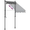 Infällbar markis antracit tyg och stål vidaXL 100 x 150 cm – miniatyr 6