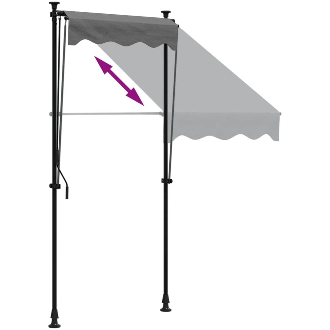 Infällbar markis antracit tyg och stål vidaXL 100 x 150 cm – bild 6