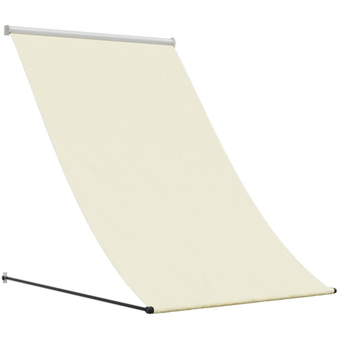 Infällbar markis gräddvit tyg och stål vidaXL 100 x 150 cm – bild 2