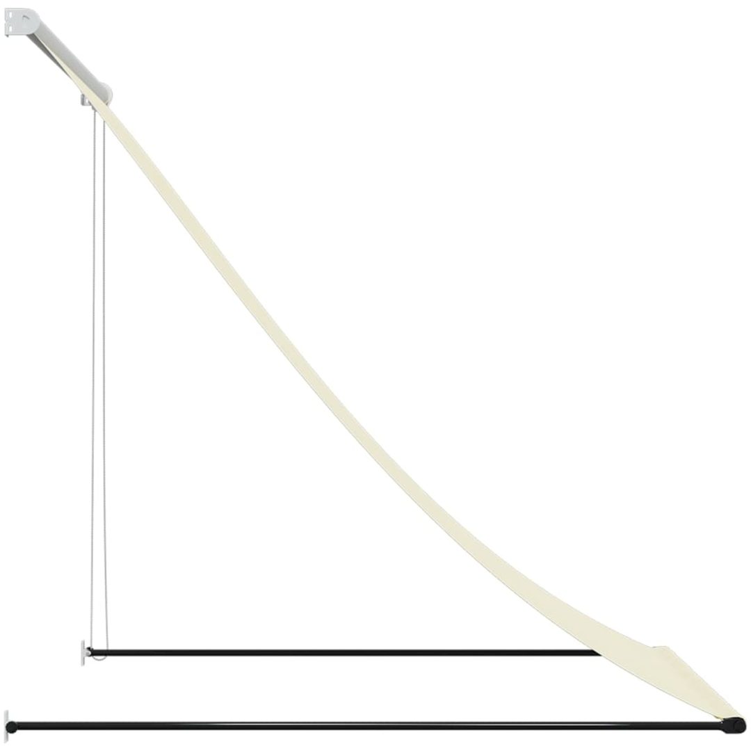 Infällbar markis gräddvit tyg och stål vidaXL 100 x 150 cm – bild 4