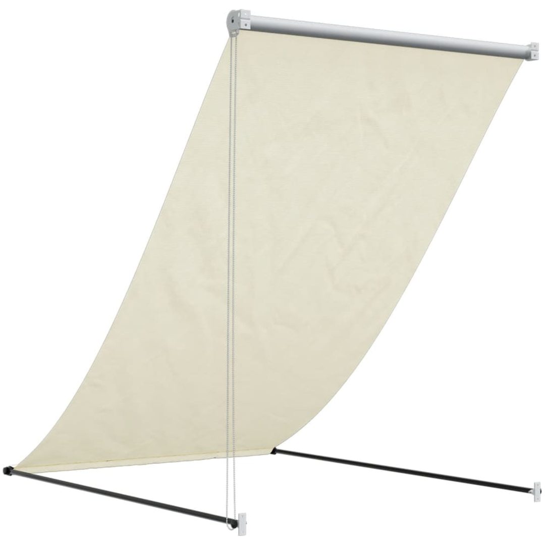 Infällbar markis gräddvit tyg och stål vidaXL 100 x 150 cm – bild 5