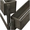 Infällbar odlingslåda grå 60x14x75 cm massivt granträ vidaXL – miniatyr 3