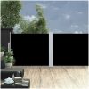 Infällbar sidomarkis 140x1200 cm svart vidaXL 1200 x 140 cm – miniatyr 1