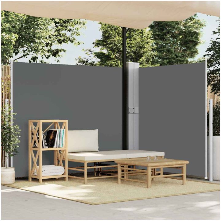 Infällbar sidomarkis 170x1200 cm antracit vidaXL 1200 x 170 cm – bild 3