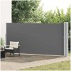 Infällbar sidomarkis 170x1200 cm antracit vidaXL 1200 x 170 cm – miniatyr 1