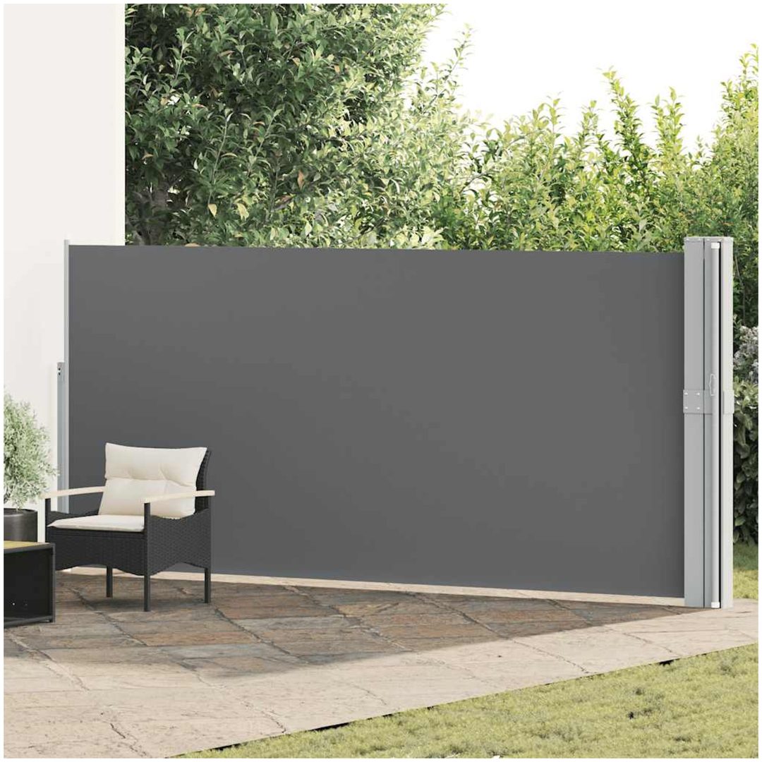 Infällbar sidomarkis 170x1200 cm antracit vidaXL 1200 x 170 cm