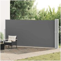 Infällbar sidomarkis 170x1200 cm antracit vidaXL