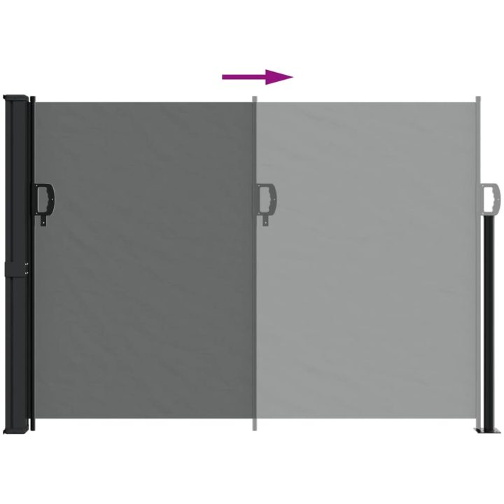 Infällbar sidomarkis antracit vidaXL 140 x 600 cm – bild 5