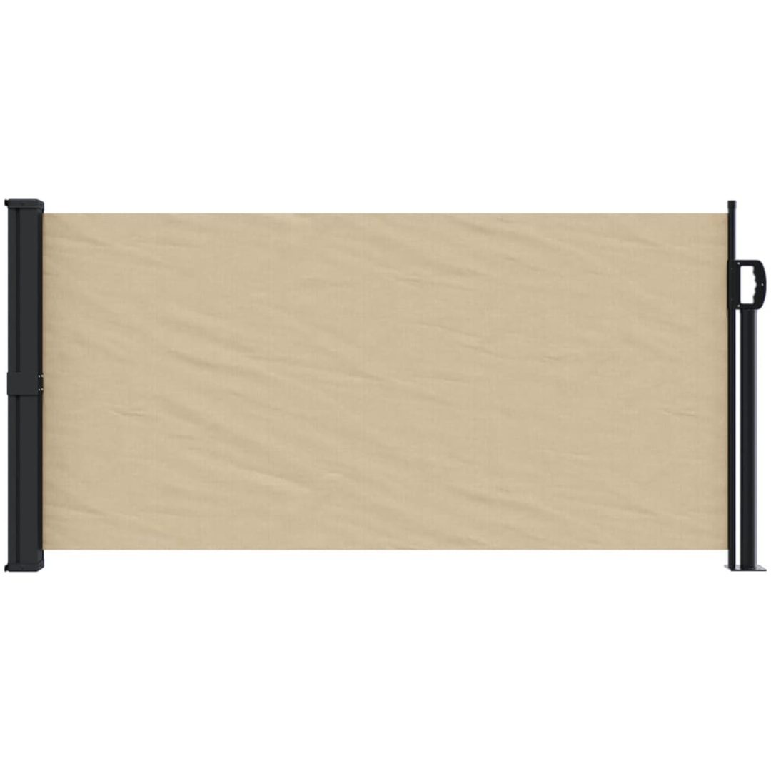 Infällbar sidomarkis beige vidaXL 100 x 500 cm – bild 3