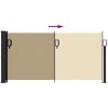 Infällbar sidomarkis beige vidaXL 100 x 500 cm – miniatyr 5