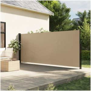 Infällbar sidomarkis beige vidaXL