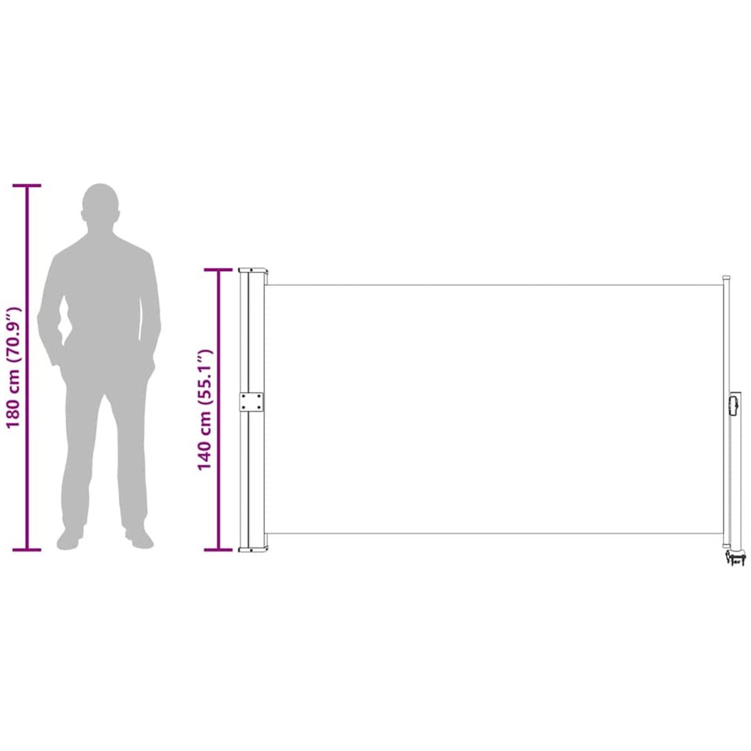 Infällbar sidomarkis blå vidaXL 140 x 300 cm – bild 12