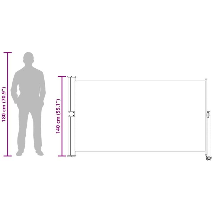 Infällbar sidomarkis blå vidaXL 140 x 300 cm – bild 12