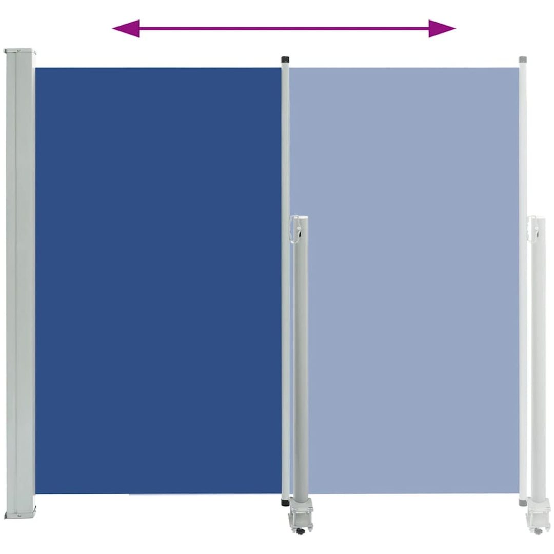 Infällbar sidomarkis blå vidaXL 140 x 300 cm – bild 4