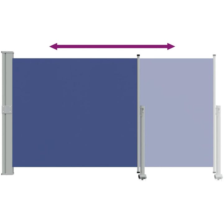 Infällbar sidomarkis blå vidaXL 140 x 300 cm – bild 7