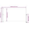Infällbar sidomarkis brun vidaXL 140 x 300 cm – miniatyr 11