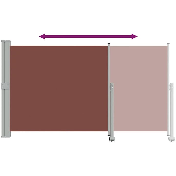 Infällbar sidomarkis brun vidaXL 140 x 300 cm – bild 7