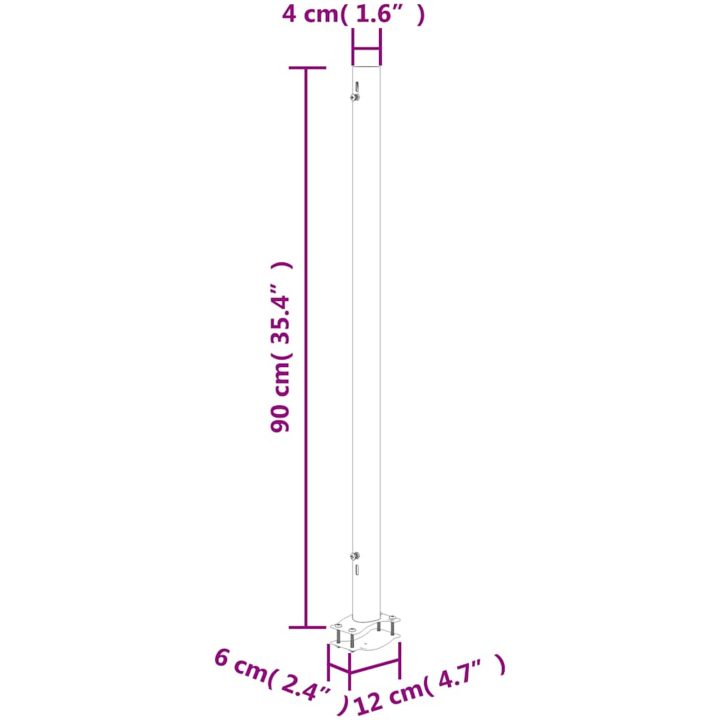 Infällbar sidomarkis brun vidaXL 140 x 300 cm – bild 10