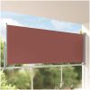 Infällbar sidomarkis brun vidaXL 140 x 300 cm – miniatyr 1