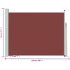 Infällbar sidomarkis brun vidaXL 140 x 500 cm – miniatyr 8