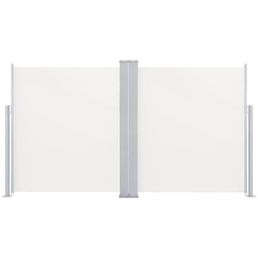 Infällbar sidomarkis dubbel gräddvit vidaXL 170 x 600 cm – bild 2