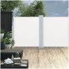 Infällbar sidomarkis dubbel gräddvit vidaXL 170 x 600 cm – miniatyr 1