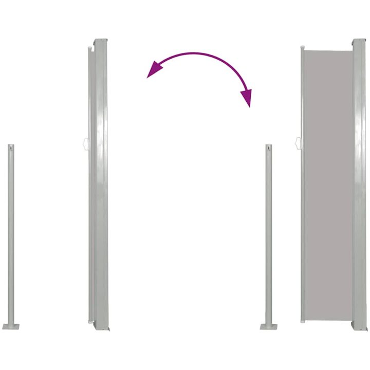 Infällbar sidomarkis för uteplats grå vidaXL 160 x 300 cm – bild 5