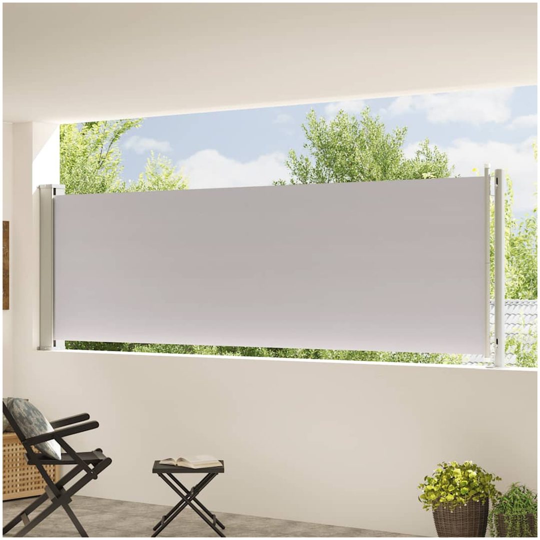 Infällbar sidomarkis grå vidaXL 117 x 600 cm – bild 3