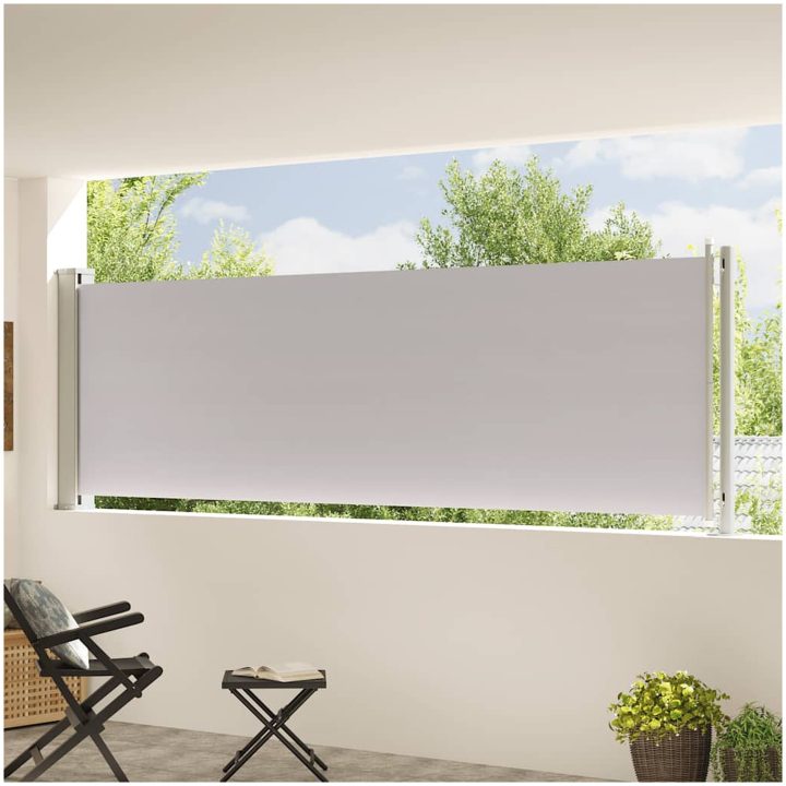 Infällbar sidomarkis grå vidaXL 117 x 600 cm – bild 3
