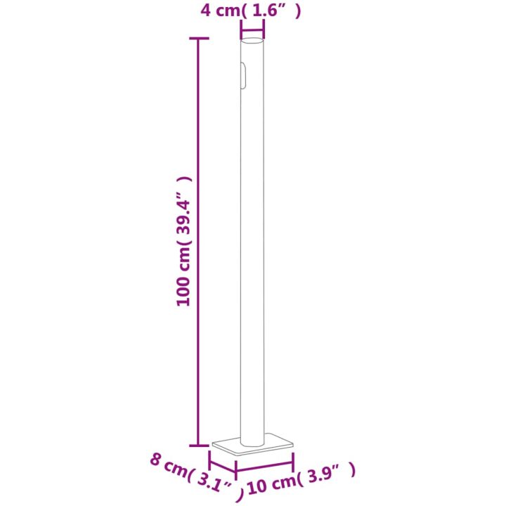Infällbar sidomarkis gräddvit vidaXL 160 x 1000 cm – bild 9