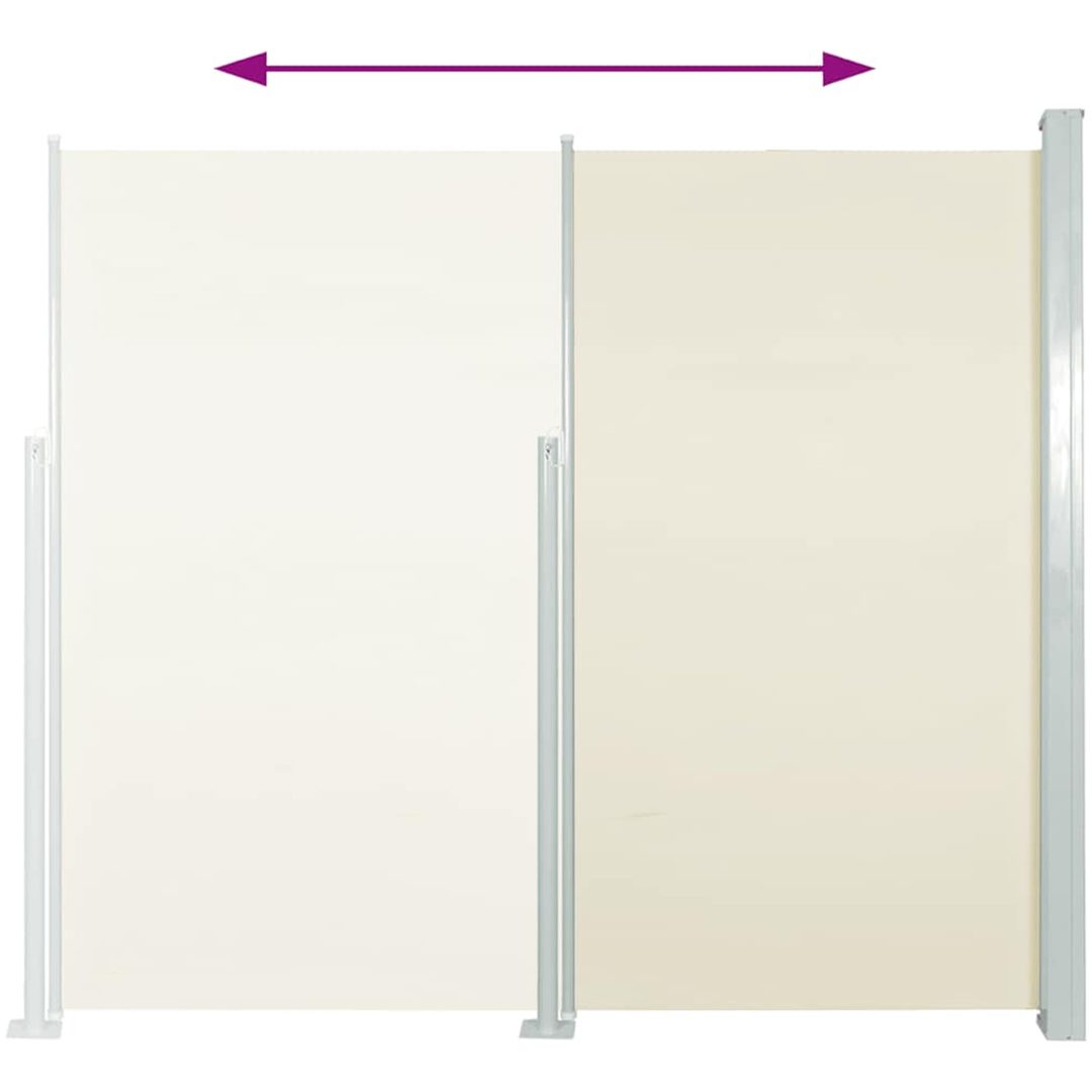 Infällbar sidomarkis gräddvit vidaXL 170 x 300 cm – bild 6