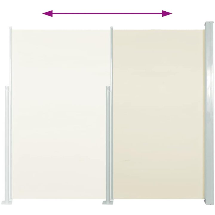 Infällbar sidomarkis gräddvit vidaXL 170 x 300 cm – bild 6