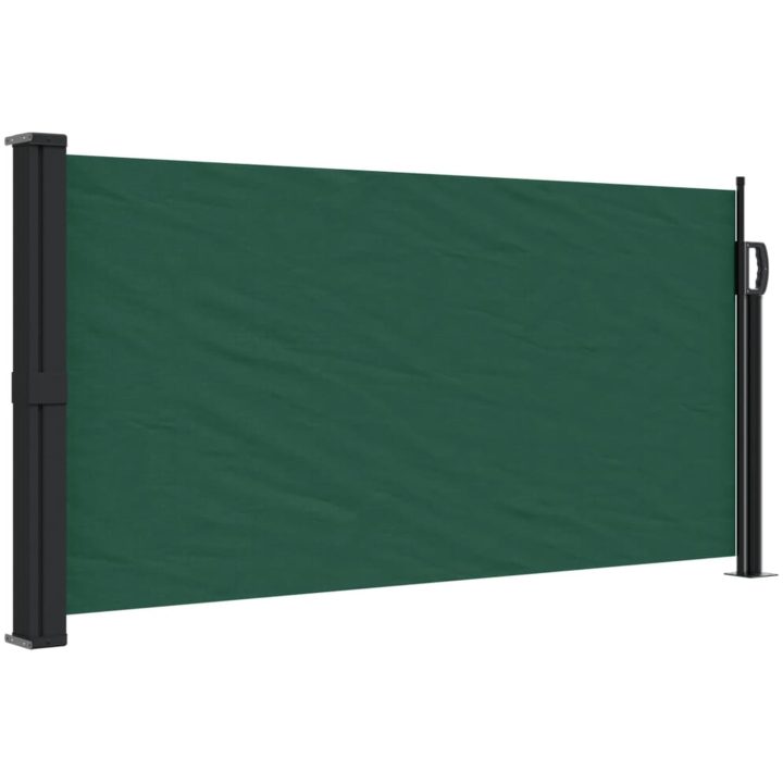 Infällbar sidomarkis mörkgrön vidaXL 100 x 500 cm – bild 2