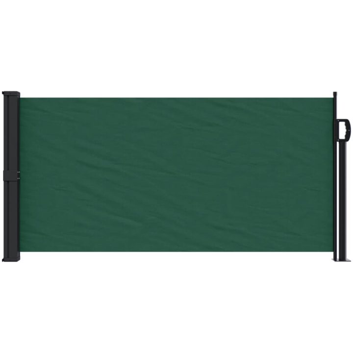 Infällbar sidomarkis mörkgrön vidaXL 100 x 500 cm – bild 3