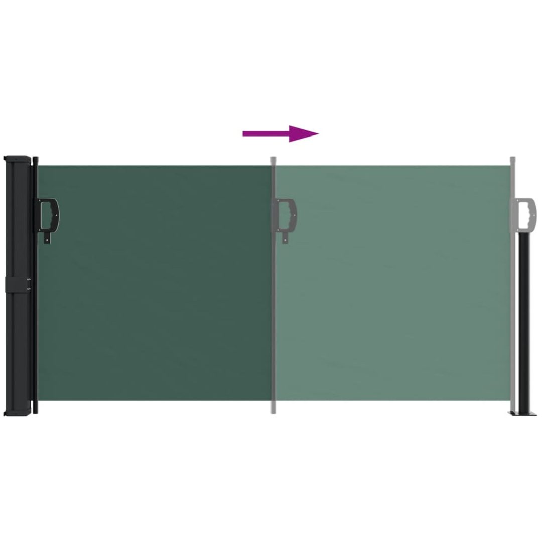 Infällbar sidomarkis mörkgrön vidaXL 100 x 500 cm – bild 5