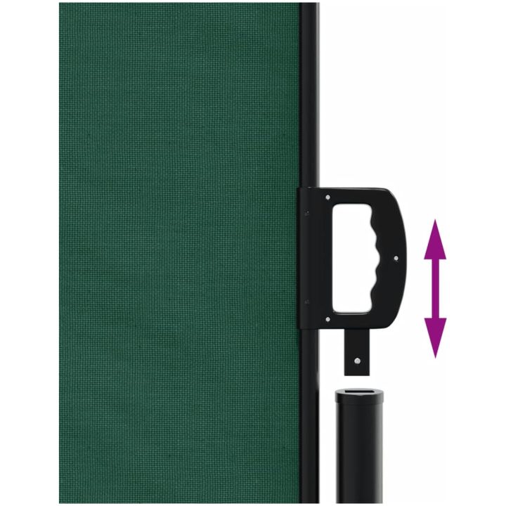Infällbar sidomarkis mörkgrön vidaXL 100 x 500 cm – bild 6