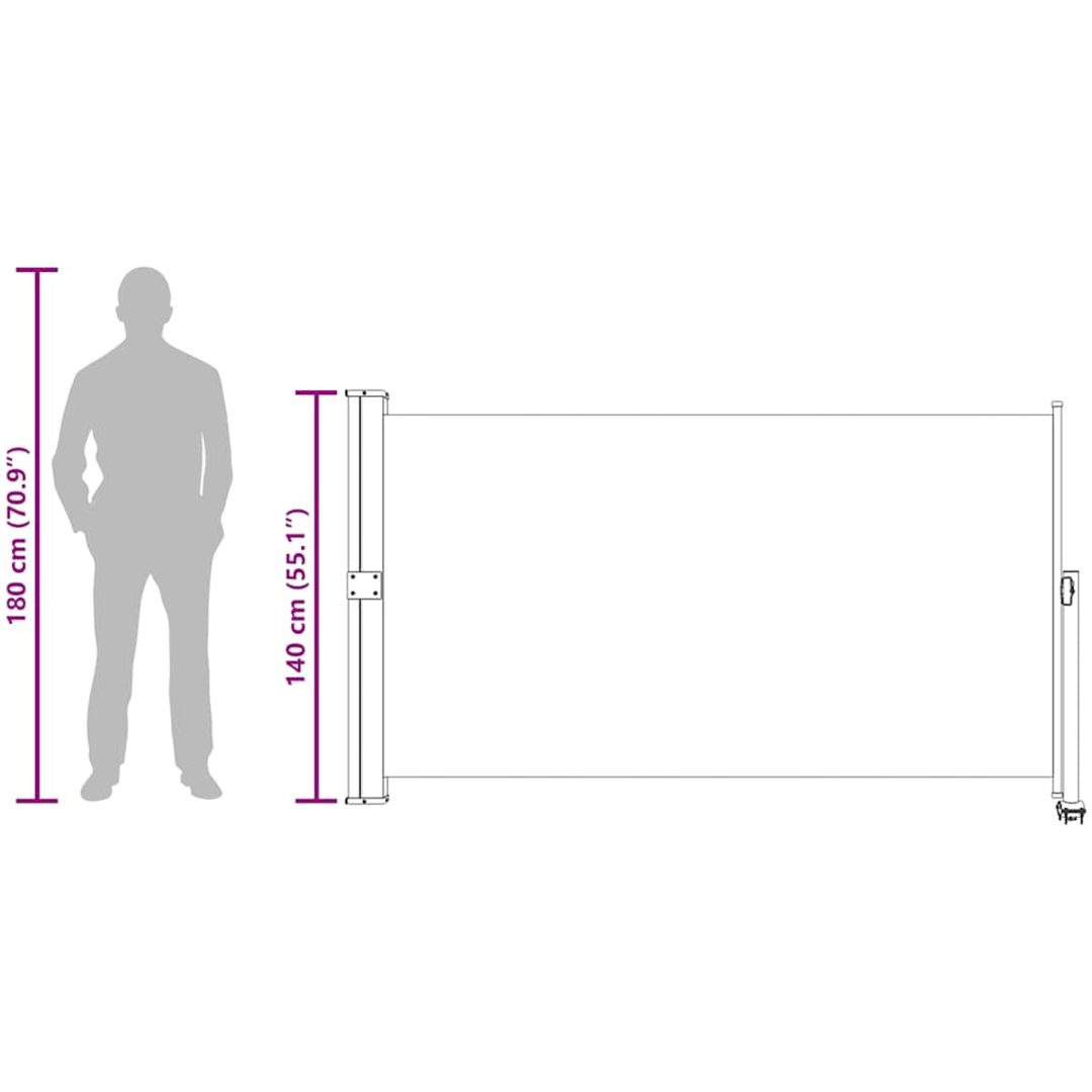 Infällbar sidomarkis röd vidaXL 140 x 300 cm – bild 12