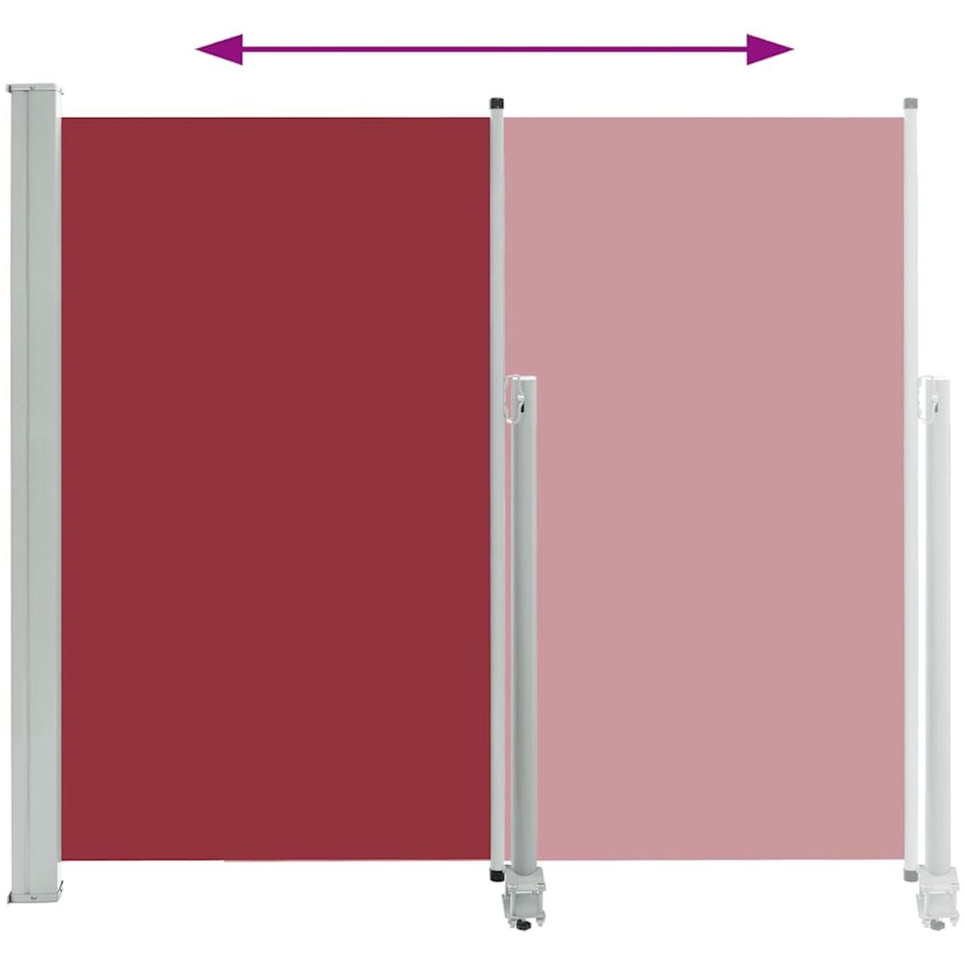 Infällbar sidomarkis röd vidaXL 140 x 300 cm – bild 4