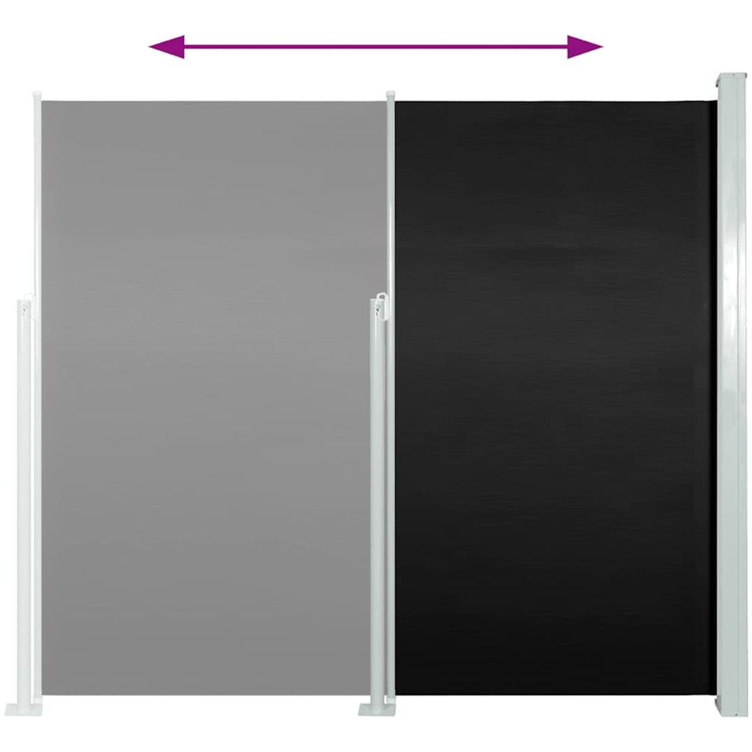 Infällbar sidomarkis svart vidaXL 120 x 300 cm – bild 6