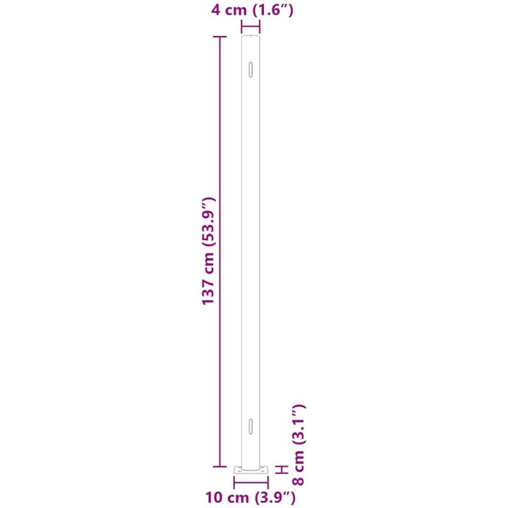 Infällbar sidomarkis svart vidaXL 600 x 140 cm – bild 12