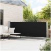 Infällbar sidomarkis svart vidaXL 600 x 140 cm – miniatyr 3