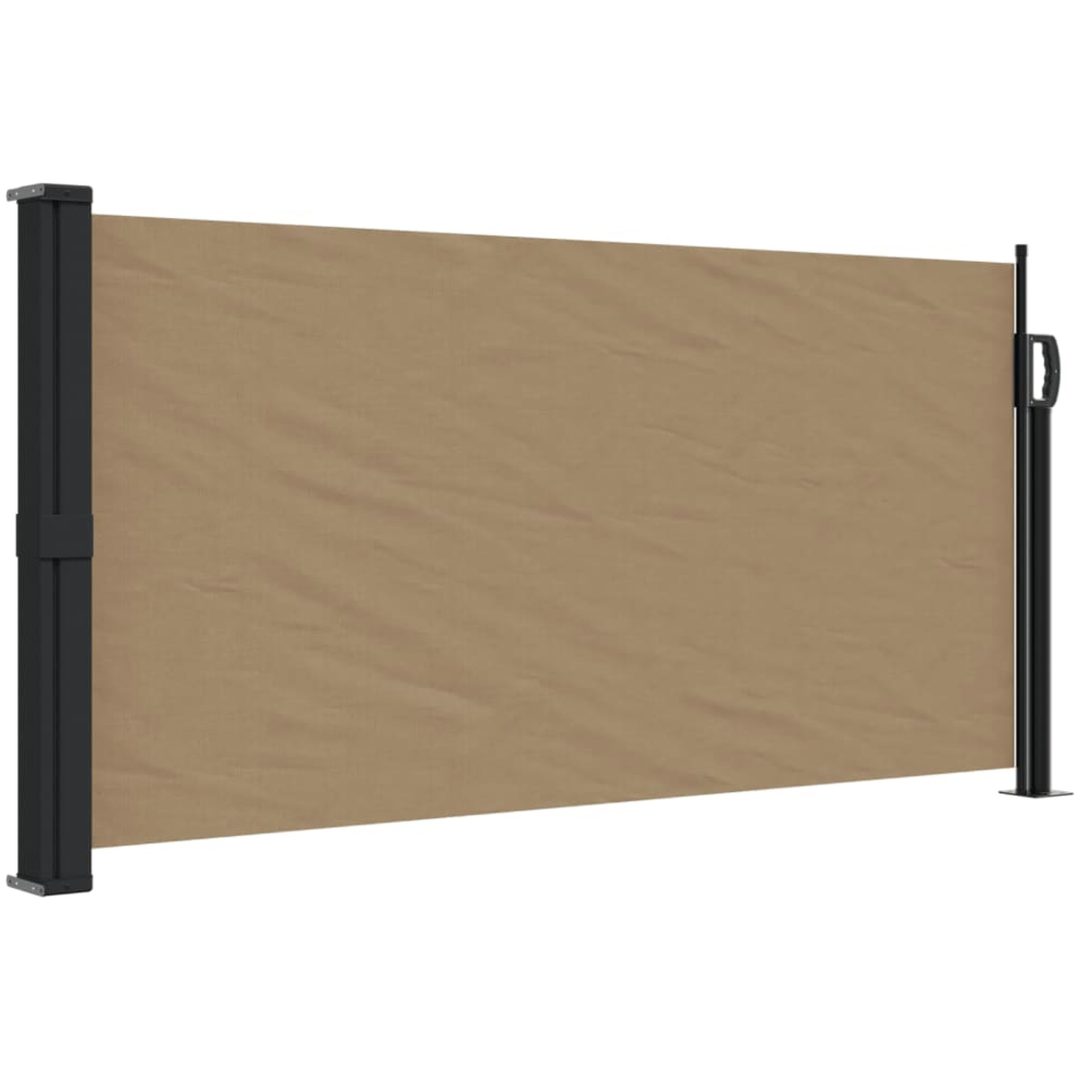 Infällbar sidomarkis taupe vidaXL 100 x 500 cm – bild 2