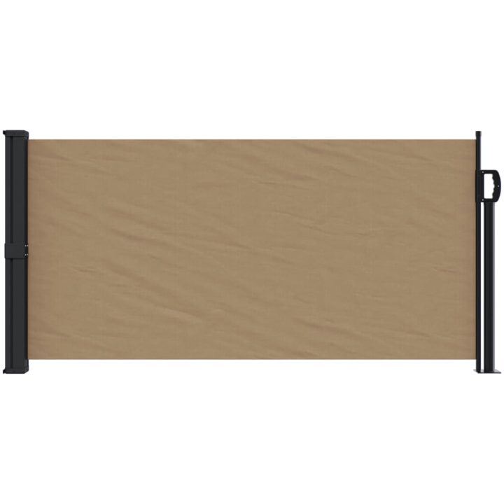 Infällbar sidomarkis taupe vidaXL 100 x 500 cm – bild 3