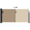 Infällbar sidomarkis taupe vidaXL 100 x 500 cm – miniatyr 5